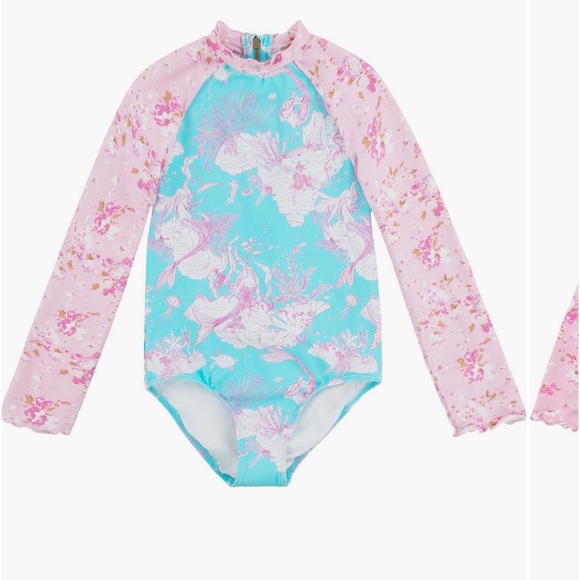 Love Shack Fancy/Hurley under the sea rash guard - Picture 1 of 12